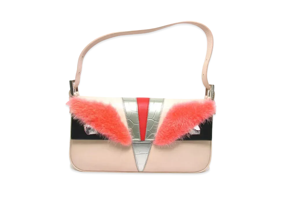 FENDI Micro Baguette Monster Leather Shoulder Bag "Multicolor"