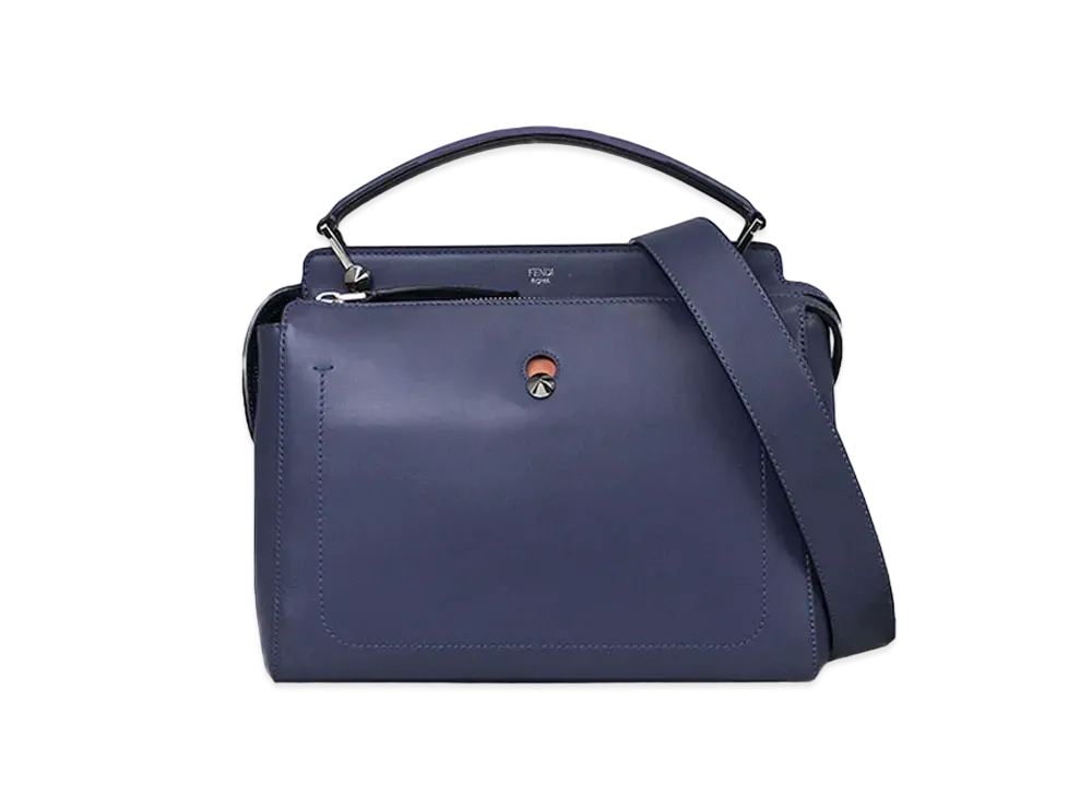 FENDI Dotcom Leather 2WAY Bag "Navy"