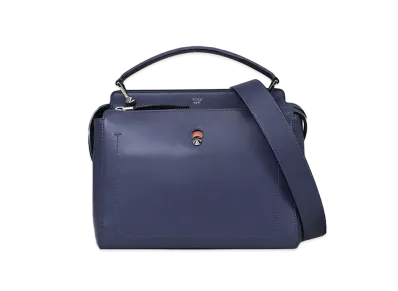 FENDI Dotcom Leather 2WAY Bag "Navy"