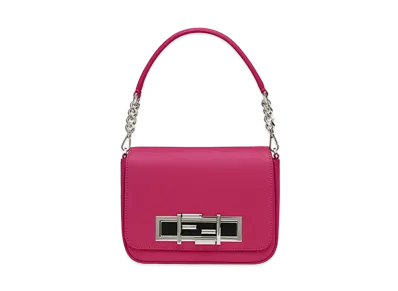 FENDI 3 Baguette Leather Shoulder Bag "Pink"