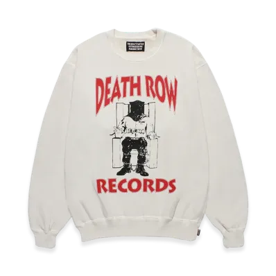 WACKO MARIA Death Row Records / Garment Dyed Sweat Shirt "Ivory"