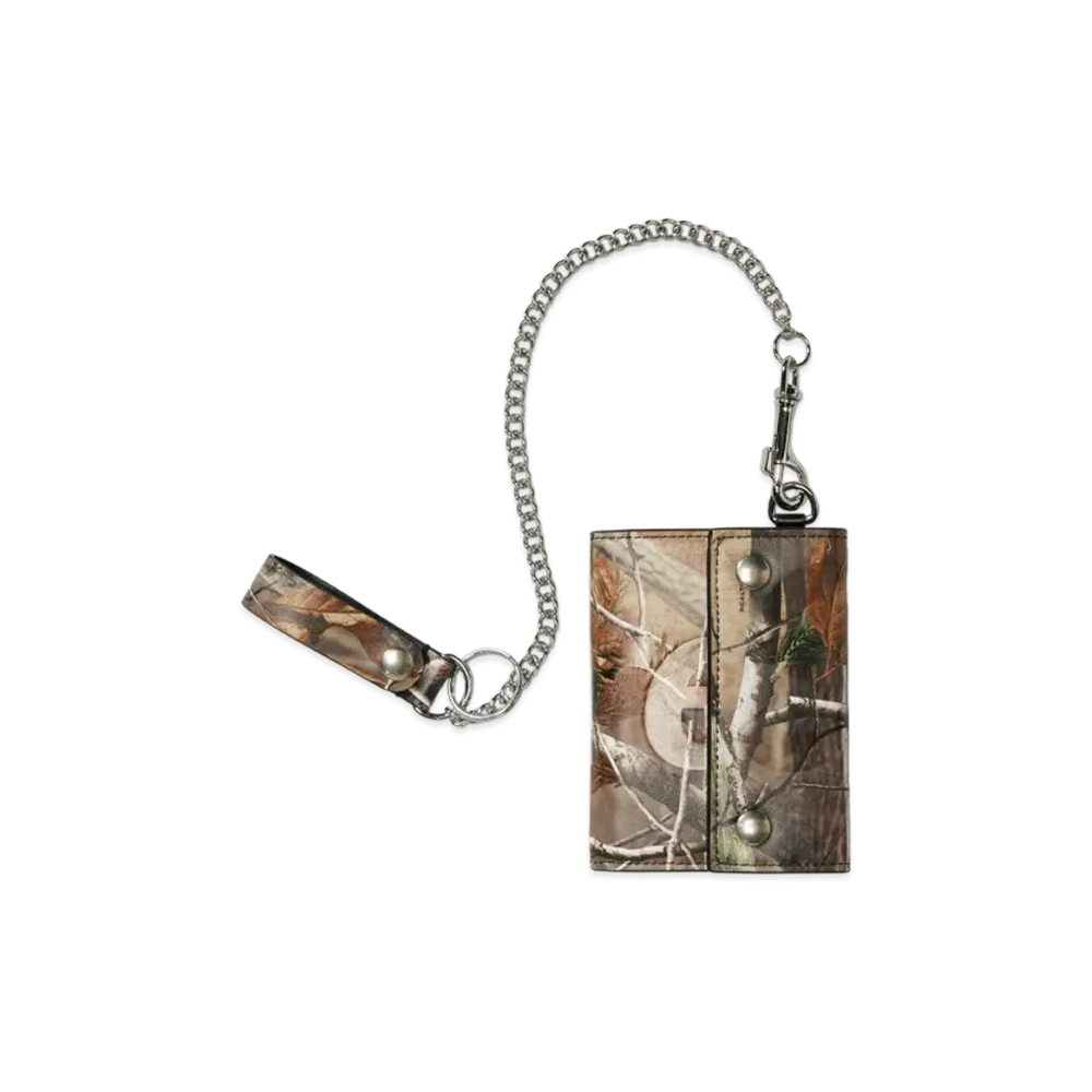 Supreme Leather Chain Wallet (25FW) "Realtree® Hardwoods Camo"