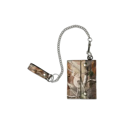 Supreme Leather Chain Wallet (25FW) "Realtree® Hardwoods Camo"