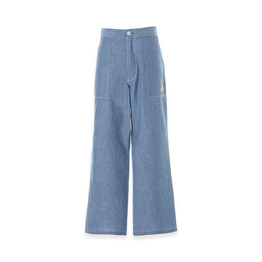 HYSTERIC GLAMOUR See No Evil Patch Easy Pants "Blue"
