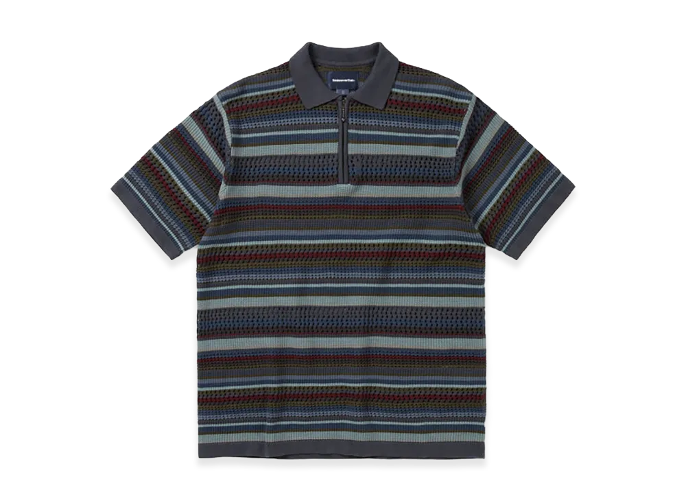 thisisneverthat Striped S/S KnIt Polo "Dark Navy"