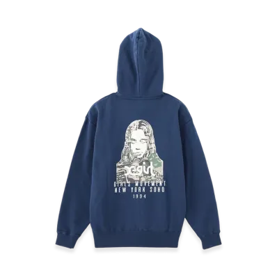 X-Girl Collage Camo Face Zip Up Sweat Hoodie "Navy"