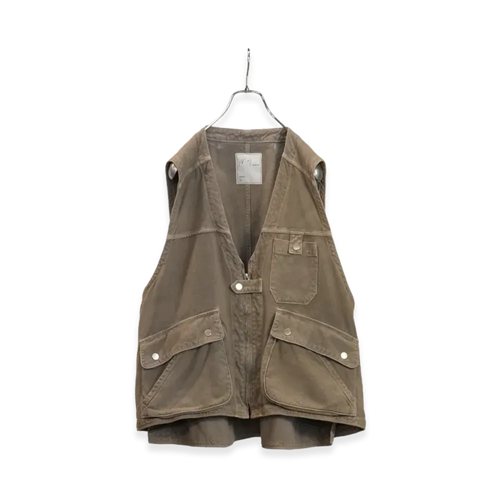 ANCELLM C/R Duck Utility Vest "Greige"