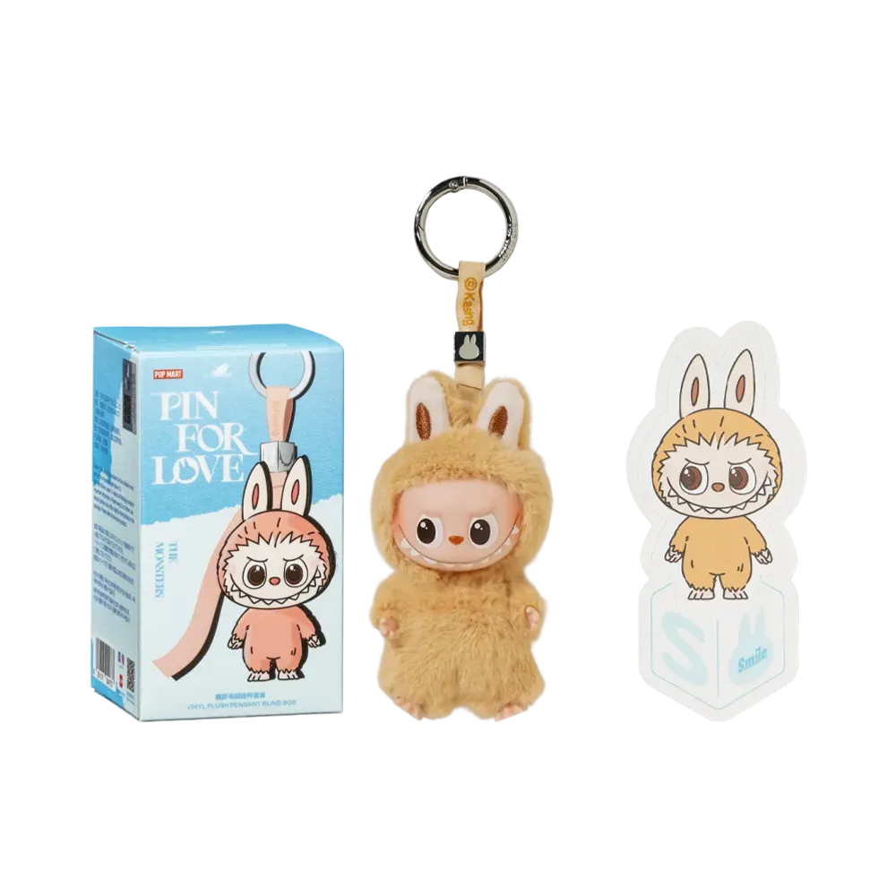 POP MART THE MONSTERS (LABUBU) Pin for Love Series-Vinyl Plush Pendant (N-Z) S