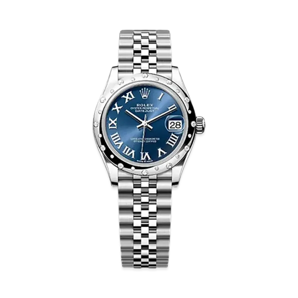 ROLEX Datejust 31mm Oystersteel & White Gold Diamond 278344RBR "Bright Blue"