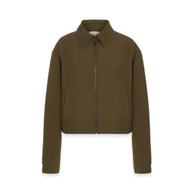The Row Women's Nelis Viscose and Silk Jacket "Sepia Khaki"