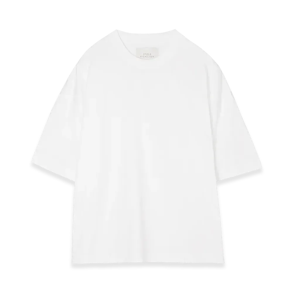 STUDIO NICHOLSON Crew Neck T-Shirt "Optic White"