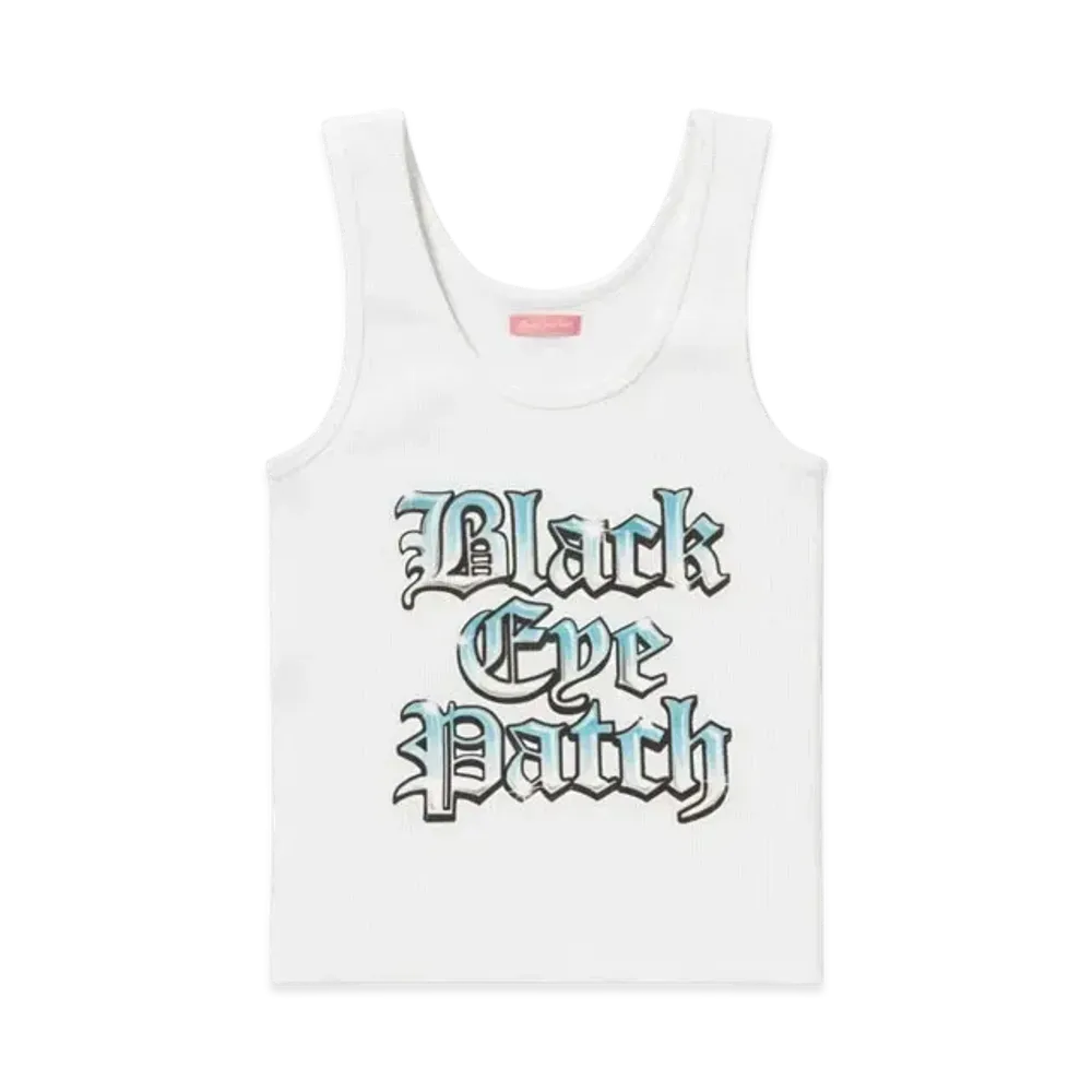 Blackeyepatch Blackletter Airbrush Tank "White"