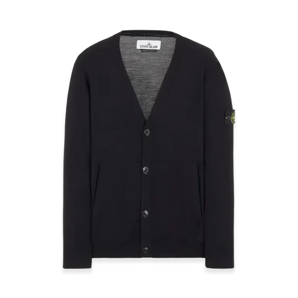 Stone Island 511C4 Light Wool Knit Cardigan - 22FW "Black"