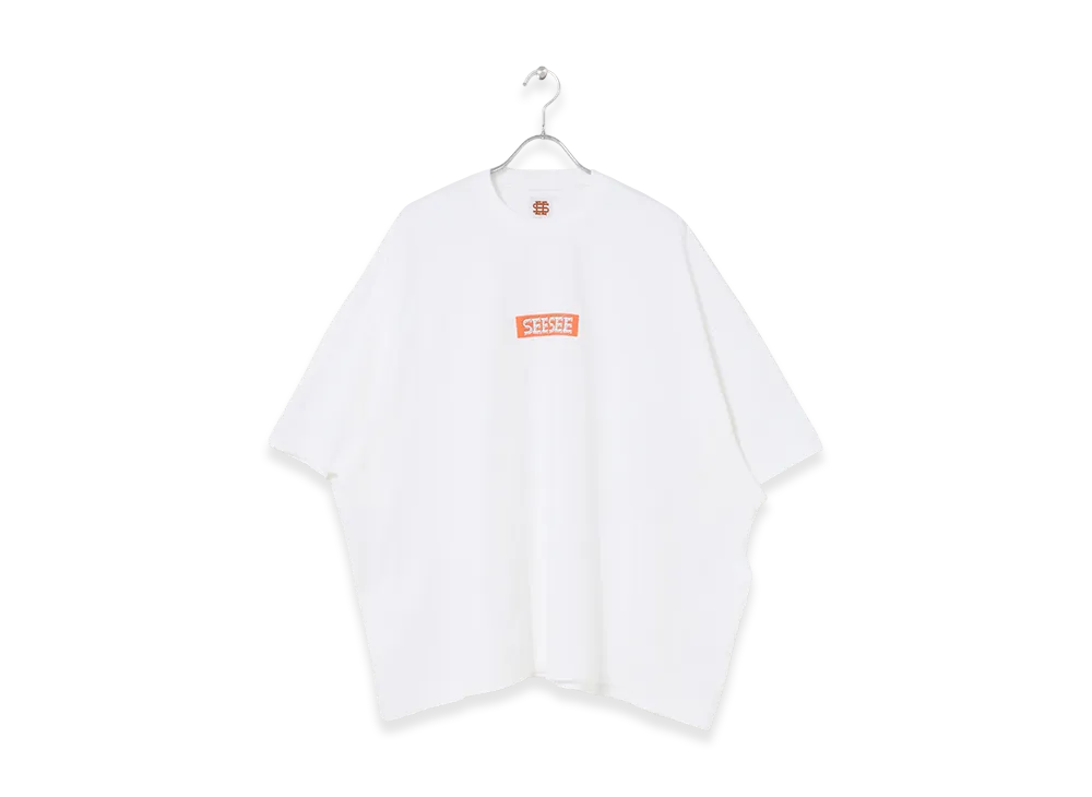 SEE SEE Super Big Square Logo Tee "White"