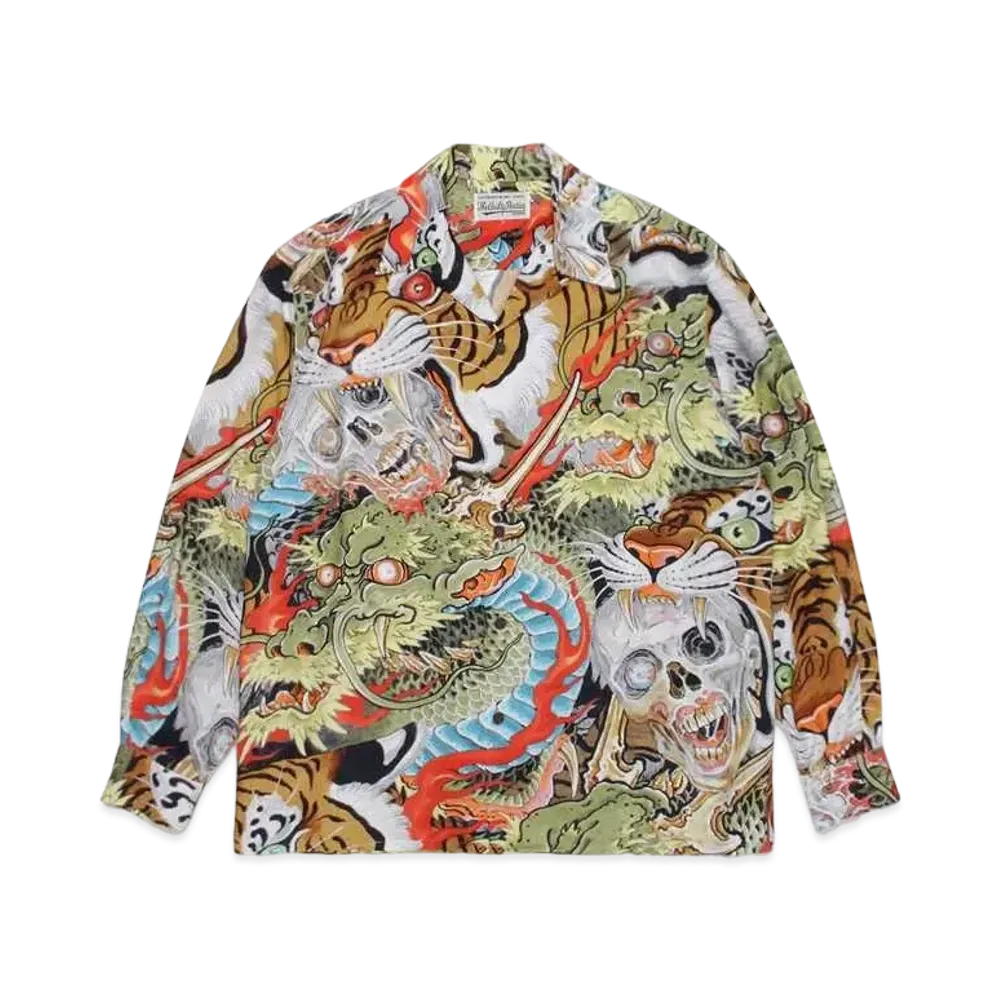 WACKO MARIA TIM LEHI / Hawaiian Shirt "Green"