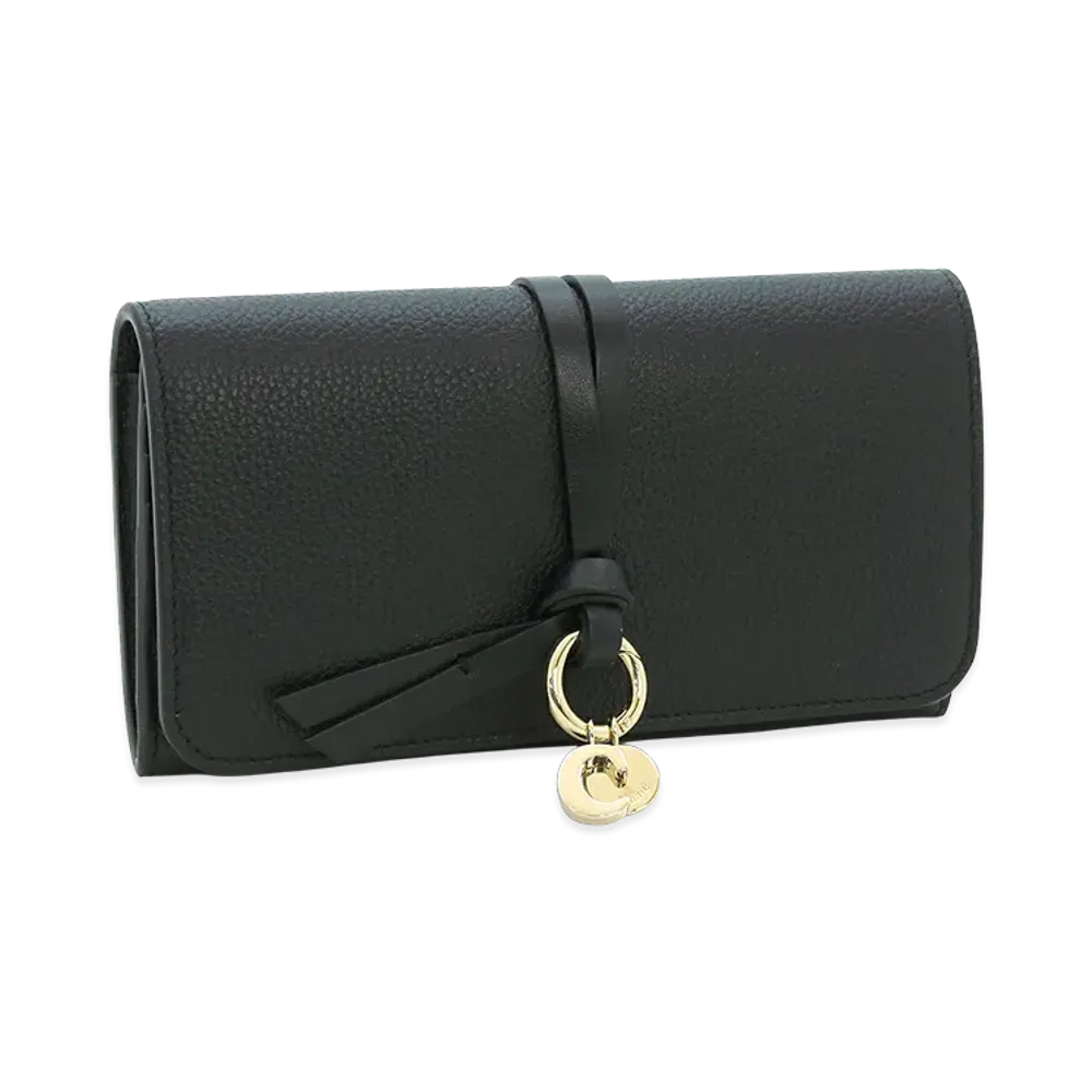 Chloe Alphabet Wallet With Flap "Black"
