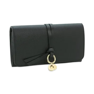 Chloe Alphabet Wallet With Flap "Black"