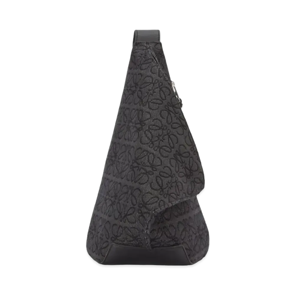 LOEWE Anton Sling In Anagram Jacquard And Calfskin "Anthracite / Black"