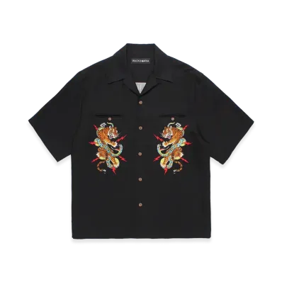 WACKO MARIA Tim Lehi / 50's Open Collar Shirt "Black"