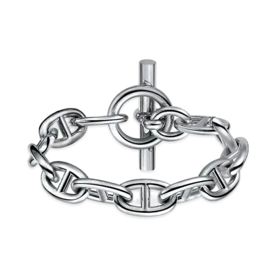 Hermes Chaine D'ancre TGM Bracelet "Silver"