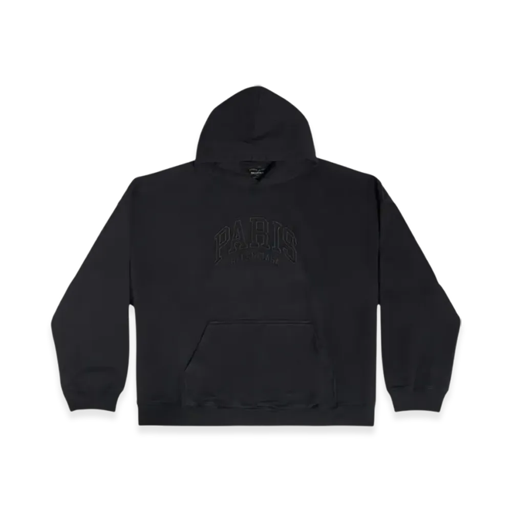 BALENCIAGA Women's Cities Paris Hoodie Oversized "Black"