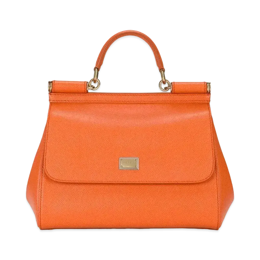 Dolce&Gabbana Sicily Bag Medium Dauphine Calfskin "Orange"