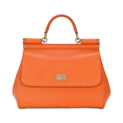Dolce&Gabbana Sicily Bag Medium Dauphine Calfskin "Orange"