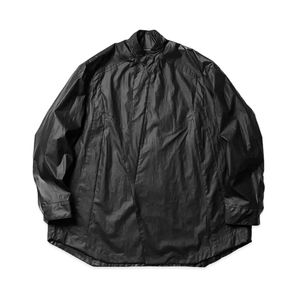 JULIUS Prism Stand Collar Overshirt "Black"