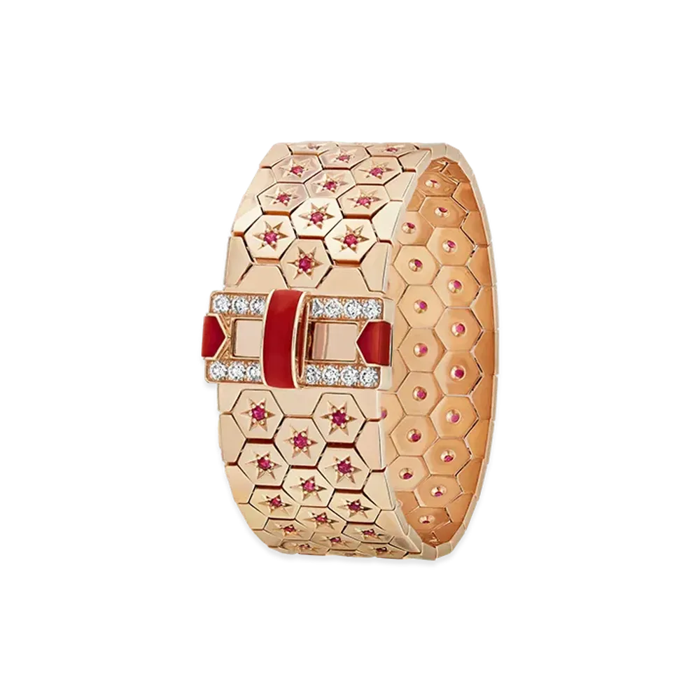 Van Cleef & Arpels Ludo bracelet "18K Rose gold/Coral/Diamond/Ruby"