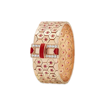 Van Cleef & Arpels Ludo bracelet "18K Rose gold/Coral/Diamond/Ruby"