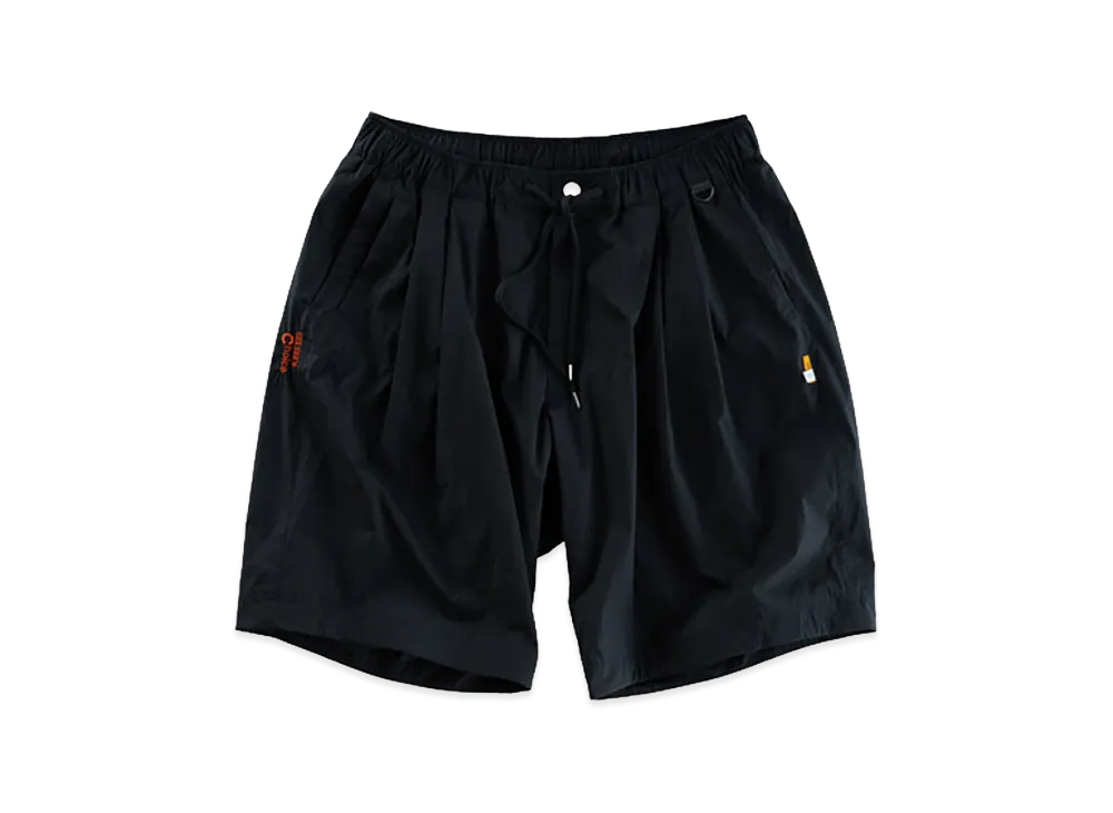 SEE SEE see see's choice Easy Double Pleated Shorts "Black/Orange"