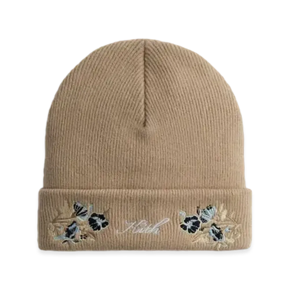 Kith Floral Script Beanie "Canvas"
