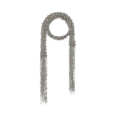 DRIES VAN NOTEN Women's Necklace with Embroidered Scarf "Silver"