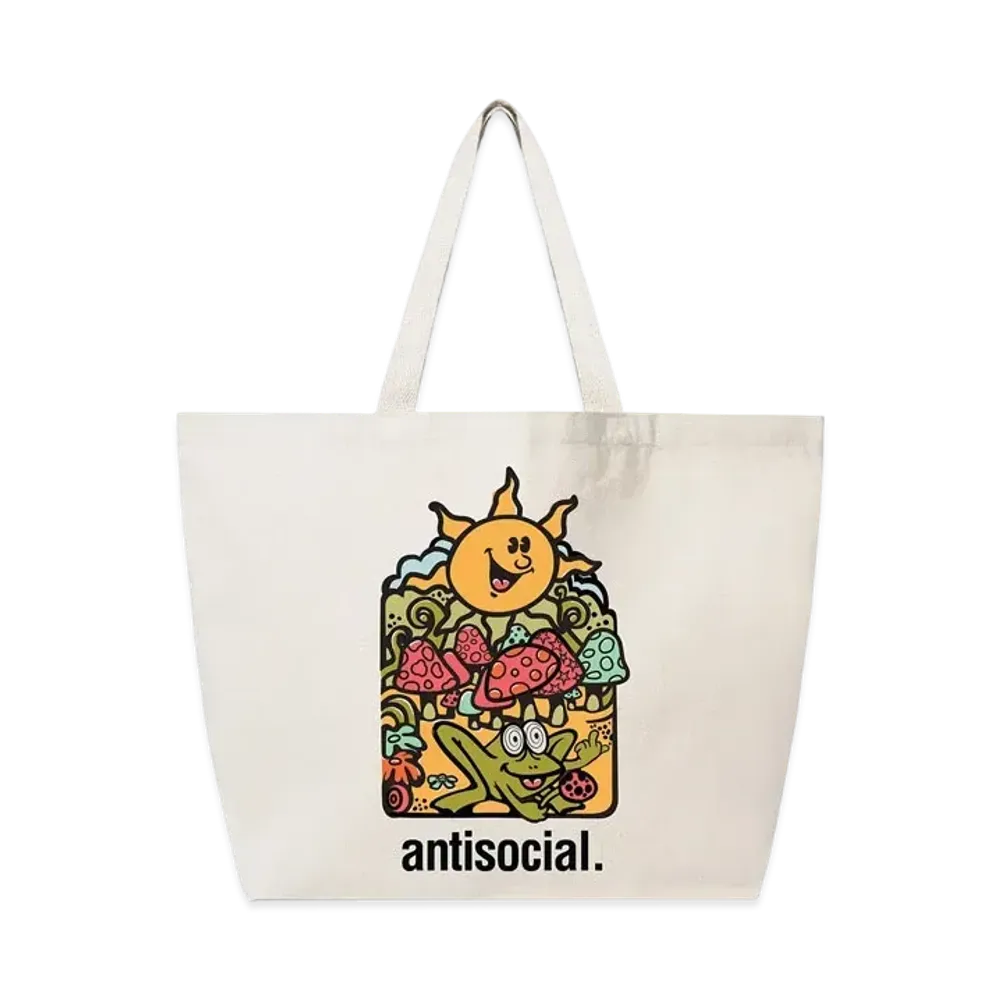 ANTI SOCIAL SOCIAL CLUB Frog Trip Tote Bag "White"