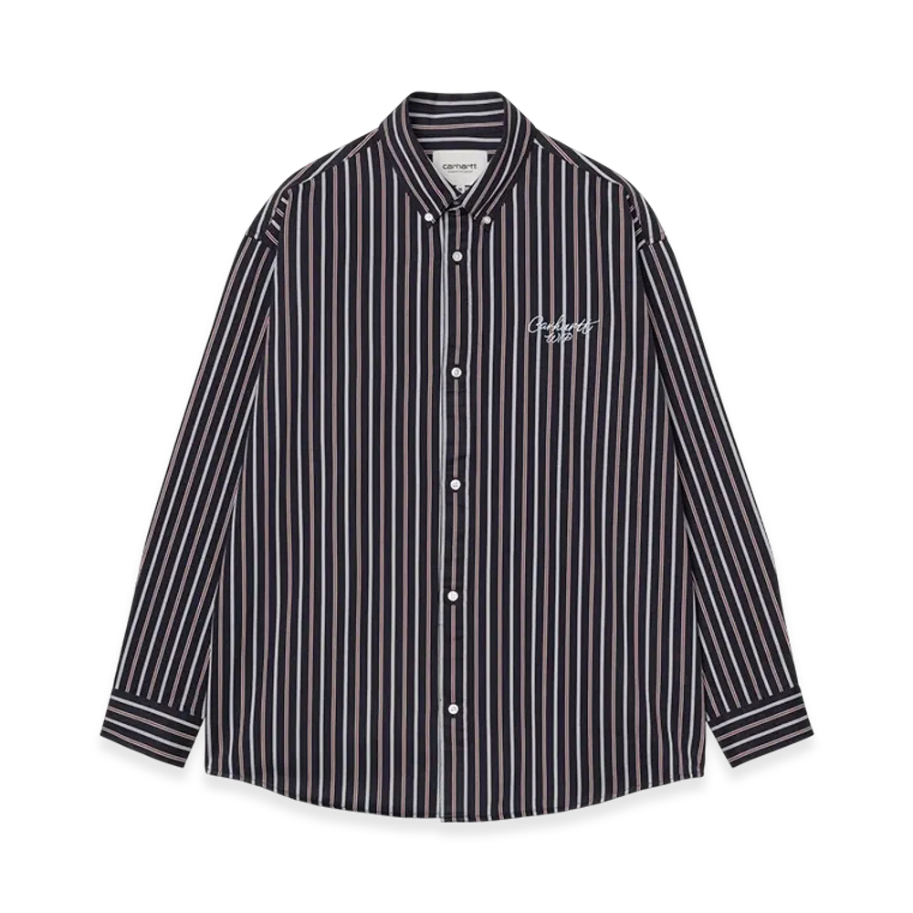 Carhartt WIP L/S Palance Shirt "Palance Stripe Dark Navy"