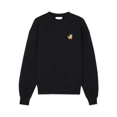 Maison Kitsune Women'S Speedy Fox Patch Comfort Sweatshirt "Black"