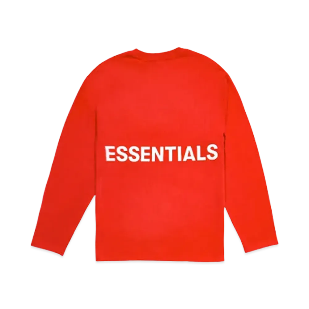 FEAR OF GOD Essentials Boxy Graphic Long Sleeve T-Shirt "Red"