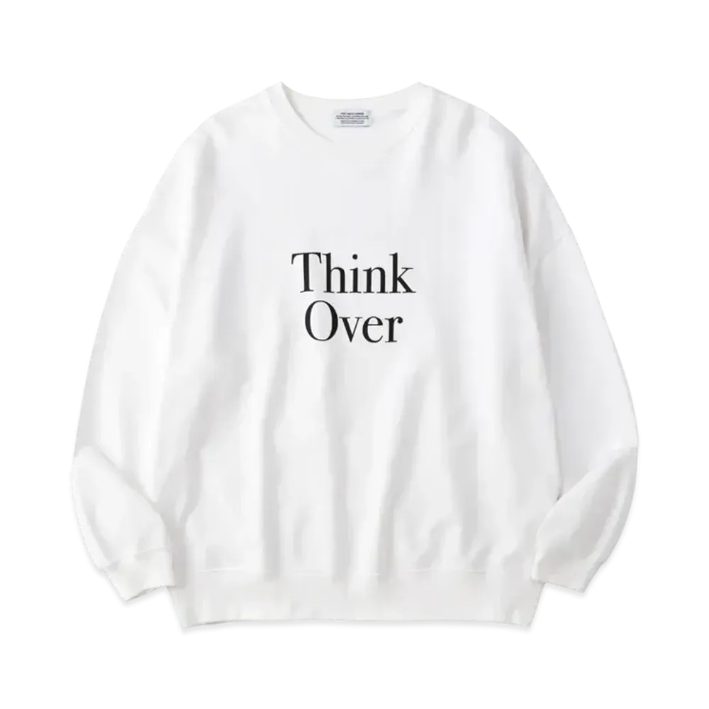 POET MEETS DUBWISE THINK OVER Oversized Sweat "White"