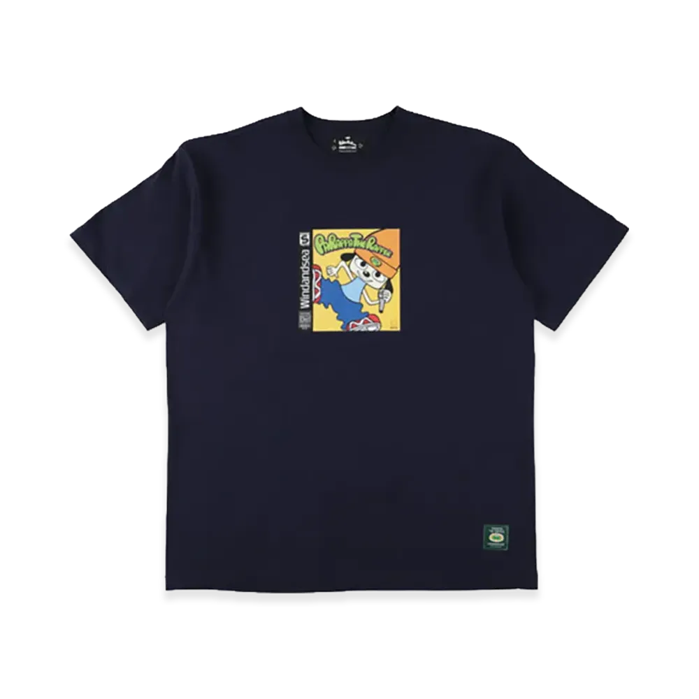 WIND AND SEA x Parappa The Rapper Parappa Cover Tee "Navy"