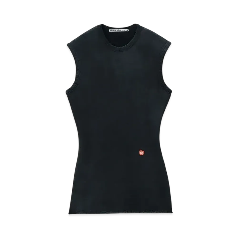 Alexander Wang Classic Terry Tapered Minidress "Black"