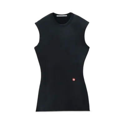 Alexander Wang Classic Terry Tapered Minidress "Black"