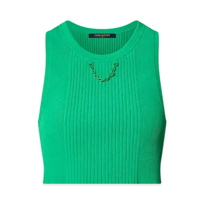 Louis Vuitton x Yayoi Kusama Ribbed Knit Crop Top "Vert"