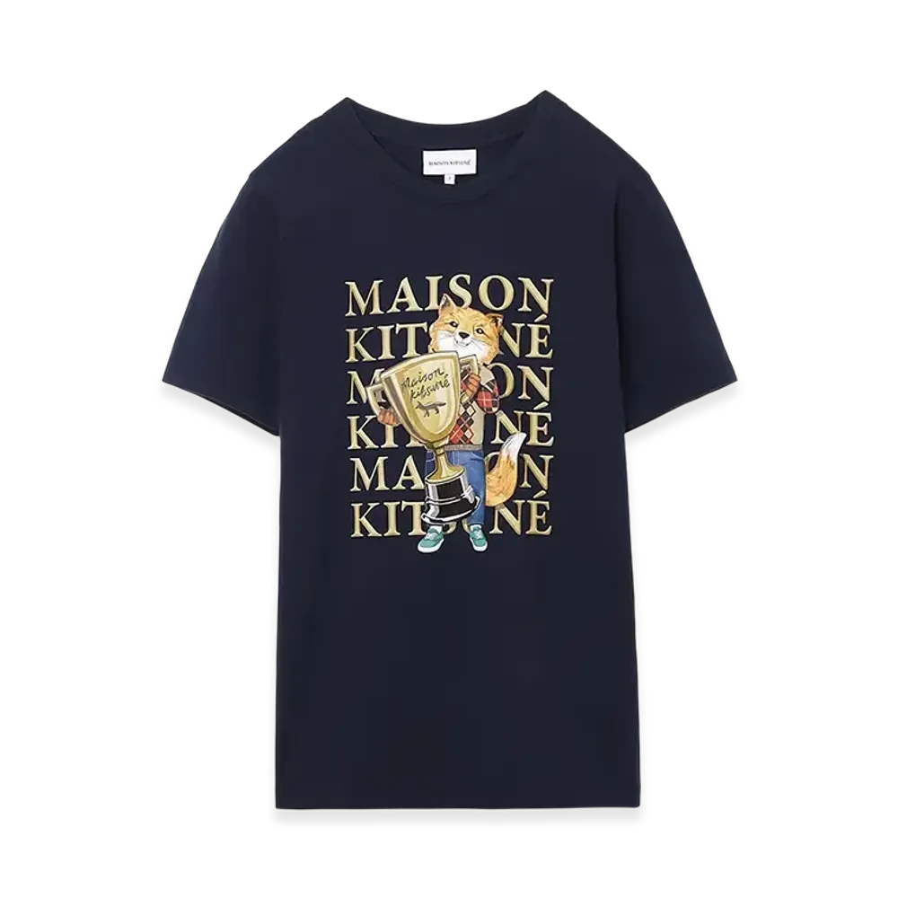 Maison Kitsune Fox Champion Regular Tee-Shirt "Navy"