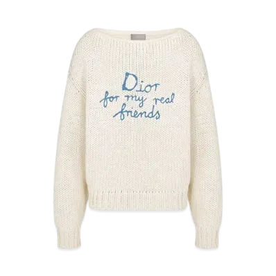 Dior and Hylton Nel Sweater Cotton-Blend Jersey "White"
