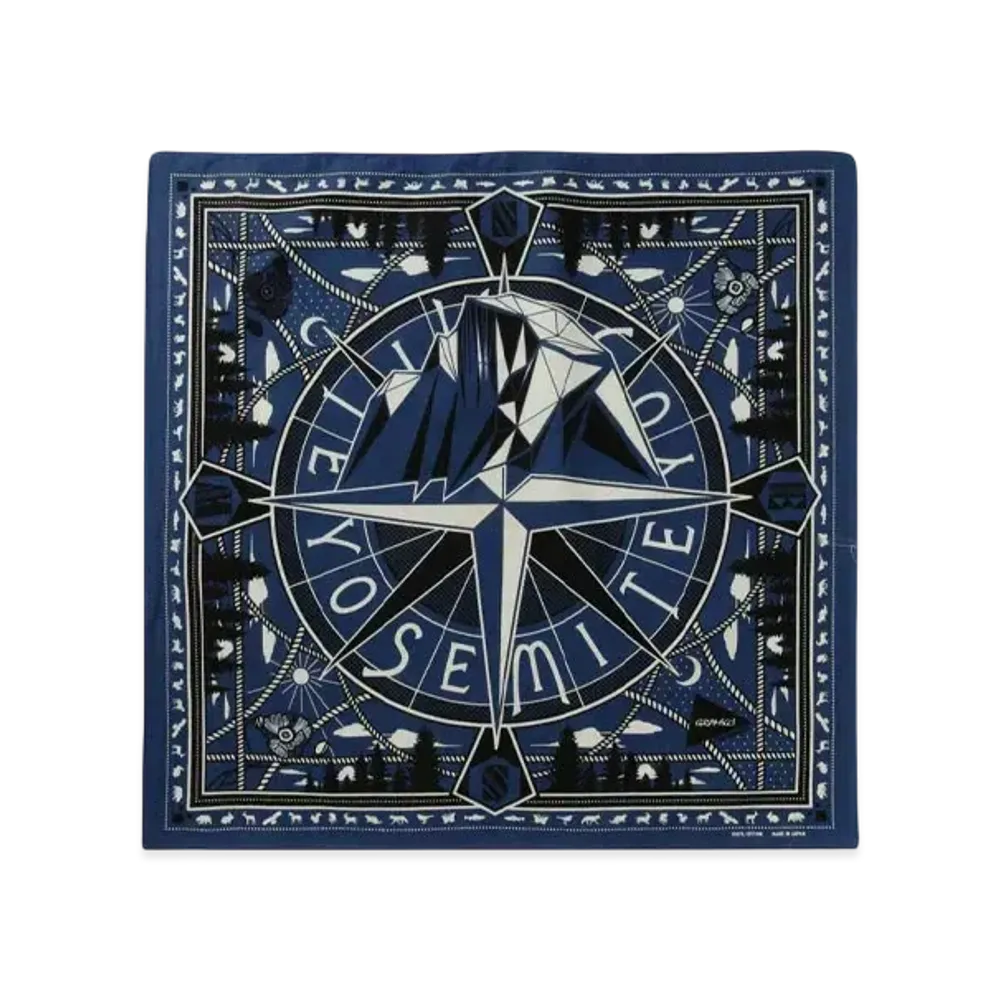 GRAMICCI x and wander Yosemite Graphic Bandana "Blue"