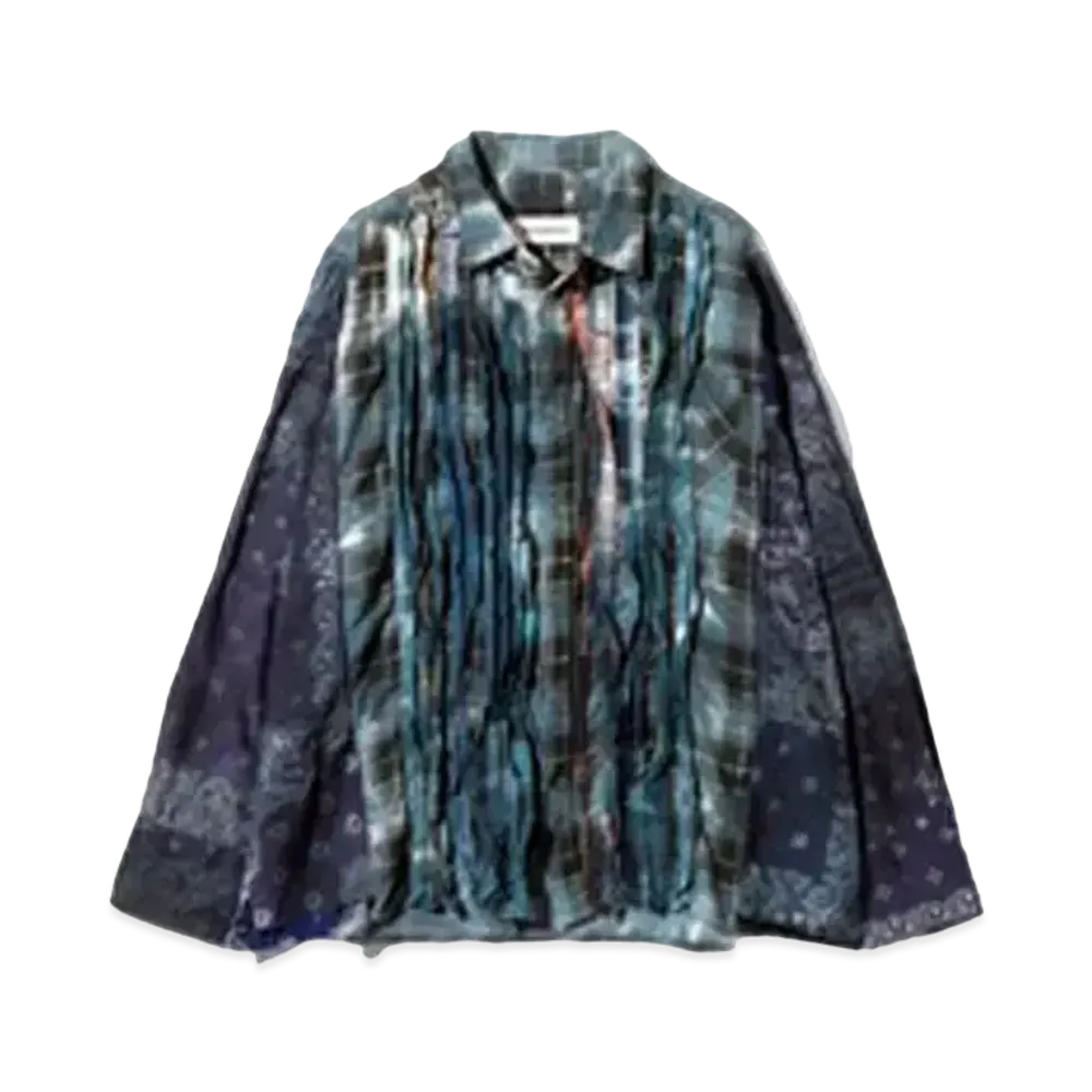 Needles x MIYAGIHIDETAKA Ribbon Wide Shirt / Tie Dye - Flannel + Bandana "Type 3"