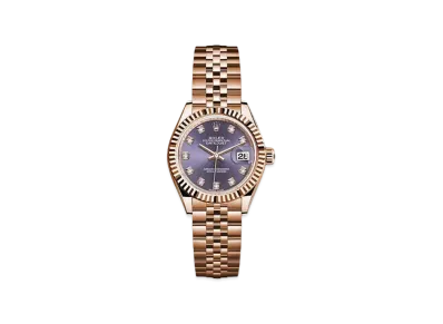ROLEX Date-Just 28 Aubergine Dial 10P Diamonds 279175G