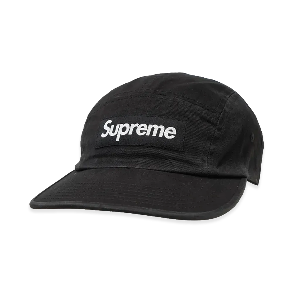 Supreme Washed Chino Twill Camp Cap "Black" (26FW)