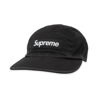 Supreme Washed Chino Twill Camp Cap "Black" (26FW)