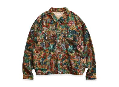 NICENESS P.Sterling Floral Pattern Corduroy Trucker Jacket "Ivory"